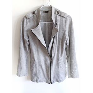 Veeko Asymmetrical Moto Zip Cardigan Jacket Med